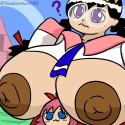 2022 artist_request breasts_out breasts_out_of_clothes fairy fairy_queen huge_breasts kirby_(series) kirby_64 kirby_64:_the_crystal_shards lazy_violet queen_ripple ribbon_(kirby) shadowmarxxx