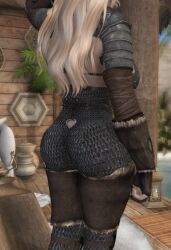 1girls armor big_ass big_breasts bikini_armor blonde_hair blue_eyes dat_ass dommy_mommy elf_orc_lunaire female female_only glasses huge_ass huge_breasts large_ass large_breasts rebecca_(original_character) seductive skyrim solo the_elder_scrolls