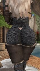 1girls armor big_ass big_breasts bikini_armor blonde_hair blue_eyes dat_ass dommy_mommy elf_orc_lunaire female female_only glasses heart huge_ass huge_breasts large_ass large_breasts rebecca_(original_character) seductive skyrim solo the_elder_scrolls