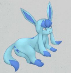 2016 animal_genitalia animal_pussy animew anus canine_pussy dipstick_tail eeveelution female feral generation_4_pokemon genitals glaceon hi_res leg_markings lying markings nintendo on_ground on_side pokemon pokemon_(species) pussy simple_background socks_(marking) solo tail_markings video_games white_body