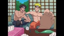 animated big_feet bulge_through_clothing cocky feet foot_fetish fraternity inuzuka_kiba lad male male_only micro mp4 naruto naruto_shippuden naruto_uzumaki no_sound pinecone_chicken tagme video