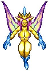 breasts edit empress_of_light female pixel_art tagme terraria transparent_background wink