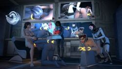 3d 5girls anal_fisting asari bad_end bondage clone cuckold cuckquean cunnilingus defeated defeated_heroine femshep fisting humiliation jazzhands liara_t'soni mass_effect maya_brooks mind_break monitor multiple_girls recording restrained source_filmmaker tech_control watching yuri