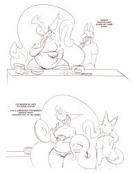 big_breasts breasts cinderace dani_(dewwydartz) dewwydartz pokemon pokemon_(species) steve_(dewwydartz) zoroark