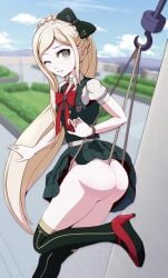 ass behind_view belt danganronpa danganronpa_2:_goodbye_despair hanging_wedgie heels high_heels large_ass panties red_heels red_high_heels sonia_nevermind straight_hair super_danganronpa_2 thick_ass upskirt uwa~a wedgie white_belt