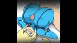 1boy 1girls animated audible_ejaculation blonde_hair blush bodysuit breasts clothed_paizuri cum cum_on_breasts cum_on_face cum_string ejaculation ejaculation_between_breasts female femboy feminine_body feminine_male feminine_pose huge_breasts longer_than_30_seconds metroid on_back paizuri paizuri_over_clothes post_orgasm post_orgasm_paizuri samus_aran sinensian sound tagme uncensored video zero_suit_samus