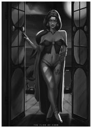 aladdin black_hair cleavage disney disney_princess greyscale large_breasts long_hair looking_at_viewer middle_eastern middle_eastern_clothing middle_eastern_female monochrome persian_clothing persian_female princess_jasmine royalty theflowform