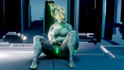 1girls 3d 3d_(artwork) alien_girl arms_crossed big_ass big_breasts female female female_only glowing_genitalia large_ass large_breasts looking_at_viewer nyx_(warframe) sitting sumsmutwriter warframe