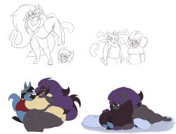 big_breasts breasts dart(dewwydartz) dewwydartz leah_(dewwydartz) lucario nea(dewwydartz) pokemon pokemon_(species) zoroark