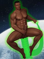 african african_male anal_insertion big_cock big_penis boner dark-skinned_male dark_male_only dark_skin dc dc_comics dildo dildo_in_ass drawnpr0n erect_penis erect_while_penetrated erection green_lantern green_lantern_(series) hard_on huge_cock huge_penis john_stewart looking_at_viewer male male_only melanin muscles muscular muscular_male outer_space sex_toy spread_legs uncut veiny_penis