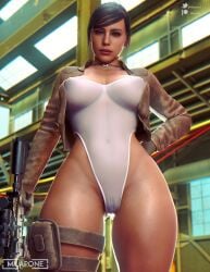 3d big_breasts breasts busty call_of_duty call_of_duty_modern_warfare_2_(2022) cameltoe female female_focus female_only gun hourglass_figure machine_gun mara_(cod) milapone onesie pinup pinup_pose pose posing see-through see-through_clothing solo standing tagme wide_hips