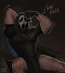 1boy clothed ghost_face ghostface male male_only mask masked masked_male muscle muscular nanadagger thighs