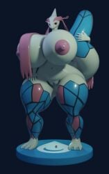 animated anthro areola ass big_breasts big_butt blender_(software) breasts curvy_figure darkdraketom female generation_3_pokemon genitals holding_tail huge_ass huge_breasts huge_butt macro markings milotic nintendo nipples pink_areola pink_nipples plump_labia pokemon pokemon_(species) pussy red_eyes simple_background solo thick_thighs turntable_(animation) video_games wide_hips