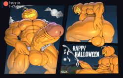 abs biceps e-zoid gay halloween huge_cock jack-o'-lantern male male_focus male_only muscle muscles muscular muscular_arms muscular_ass muscular_back muscular_legs muscular_male muscular_thighs nipples pecs pumpkin pumpkin_head veins veiny_penis