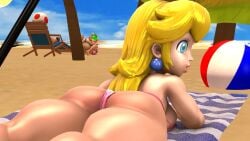 3d ass ball beach big_ass big_balls company_connection crossover female huge_balls inkling mario_(series) mature nintendo palm_tree princess_peach sand sloth_bones(artist) source_filmmaker splatoon sun swimsuit toad_(mario) toadette umbrella water white_skinned_female