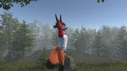 anthro anthro_only canid fox fur furry furry_only male_only orange_fur rexouium tagme vr_media vrchat vrchat_avatar wenge white_fur