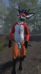 animal_genitalia animal_genitals animal_penis anthro anthro_only balls canid canine canine_genitalia canine_genitals canine_penis clothing fox fur furry furry_only hi_res high_resolution highres hoodie male male_only orange_fur penis rexouium tagme twitter vr_media vrchat vrchat_avatar wenge white_balls white_belly white_fur