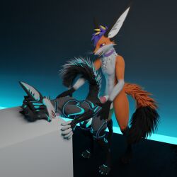 anthro anthro_only canid fox fur furry furry_only male_only orange_fur rexouium tagme twitter vr_media vrchat vrchat_avatar wenge white_fur