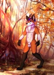 anthro anthro_only canid fox fur furry furry_only male_only orange_fur rexouium wenge white_fur