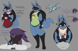 big_breasts breasts dart(dewwydartz) dewwydarts dewwydartz lucario nea(dewwydartz) pokemon pokemon_(species) tagme zoroark