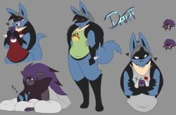 big_breasts breasts dart(dewwydartz) dewwydarts dewwydartz lucario nea(dewwydartz) pokemon pokemon_(species) tagme zoroark