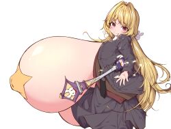 1girls 2d big_breasts blonde_hair breasts breasts_bigger_than_head breasts_bigger_than_torso brown_eyes hikotou_(sao73cat) huge_breasts hyper hyper_breasts pasties