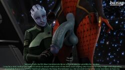 2futas 3d alien_girl asari banap big_balls big_penis blender blender_(software) blue_skin comic english_text faceless faceless_character faceless_futanari futa_only futanari huge_balls huge_cock liara_t'soni mass_effect no_nut_november samara sci-fi science_fiction self_upload shock shocked shocked_expression tagme text tight_clothing veins veiny veiny_penis