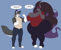 big_breasts breasts dart(dewwydartz) dewwydarts dewwydartz dialogue female furry nea(dewwydartz) nintendo pokemon pokemon_(species) speech_bubble tagme text thick_thighs wide_hips zoroark