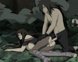 1girls 2boys after_battle black_hair boots brown_hair clothed_sex crack defeated defeated_heroine duo duo_focus edo_tensei exposed_breasts exposed_pussy gloves long_hair male/female mei_terumi mizukage moaning naruto naruto_(series) naruto_shippuden outdoor_sex outdoors pantyhose penetration penis prone prone_bone raikage ripped_clothing sex shirtless shirtless_(male) uchiha_madara