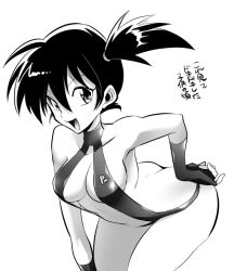 1girls ass bent_over breasts female female_only kasumi_(pokemon) monochrome pokemon pokemon_(manga) solo the_electric_tale_of_pikachu