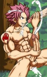 abs chest cum cum_in_ass cum_on_boy fairy_tail handjob male male_only masturbation mlm4anemone multiple_males muscle muscles natsu_dragneel nipples pecs penis pink_hair tattoo uncensored yaoi