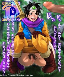 1girls censored clothing dragon_quest dragon_quest_iii female heroine_(dq3) high_resolution huge_cock oreteki penis pubic_hair roto translated