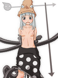 1girls blue_hair blush bondage breasts eruka_frog female female_only hat rape snake solo soul_eater topless witch witch_hat