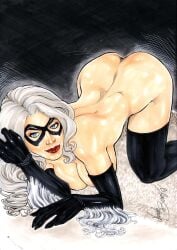 1girls 2018 ass bending_forward big_ass big_breasts black_cat_(marvel) blue_eyes breasts ed_benes_studio felicia_hardy female female_only high_resolution huge_breasts latex_gloves latex_stockings long_hair lying_on_floor mariah_benes marvel marvel_comics naked_elbow_gloves naked_female naked_gloves naked_thighhighs nude nude_female solo solo_female spider-man_(series) white_hair