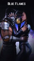 1boy 1boy1girl 1girls eyeless_male kitana mortal_kombat mortal_kombat_11 scorpion_(mortal_kombat) smokescreen117