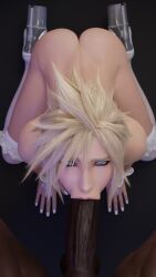 2boys 3d all_fours androgynous ass blacked_male blonde blonde_hair blowjob blowjob_face blue_eyes butt cloud_strife dark-skinned_male dark_skin fellatio femboy feminine_male final_fantasy final_fantasy_vii final_fantasy_vii_remake gay girly high_heels interracial light-skinned_femboy light-skinned_male light_skin makeup male_only oral oral_penetration oral_sex roriori square_enix sucking sucking_penis trap white_legwear white_nails white_stockings yaoi