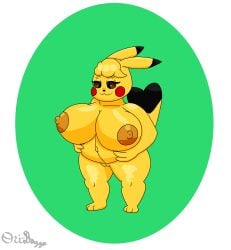 absurd_res anthro big_breasts breasts clothing cosplay_pikachu cosplay_pikachu_(character) female generation_1_pokemon genitals hi_res holding_belly huge_breasts looking_at_belly nintendo nude ori-doggo pikachu pikachu_libre pokemon pokemon_(species) pregnant pussy solo solo_focus thick_thighs video_games volta_(ori-doggo)