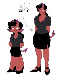 bra_visible_through_clothes breasts demon demon_girl demon_tail female reference_image shiva_(shuyamania) shuyamania tail