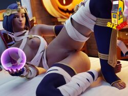 1girls 3d cosplay dark-skinned_female dark_skin female female_only fortnite fortnite:_battle_royale menat_(cosplay) renee_(fortnite) sixser solo street_fighter street_fighter_v