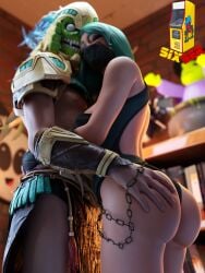 3d cosplay fortnite fortnite:_battle_royale jade_(mortal_kombat) jade_(mortal_kombat)_(cosplay) kotal_kahn male mezmer mortal_kombat sixser sunbird unseen_male_face