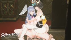 1boy 2girls 2girls1boy 3d breasts core_crystal eyro3dcg fat_ass female ffm_threesome head_wings indoors light-skinned_female light_skin looking_at_viewer male_penetrating male_pov melia_antiqua nia_(xenoblade) pussy sex tagme threesome uncensored vaginal_penetration wings wings_on_head xenoblade_(series) xenoblade_chronicles xenoblade_chronicles_2 xenoblade_chronicles_3 yellow_eyes