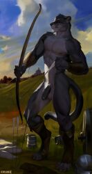 1boy 2022 abs anthro archery armor armor_removed armour arrow_(weapon) balls boots bracers castle chunie clothing cougar detailed_background digital_media_(artwork) felid feline footwear foreskin genitals helmet helmet_(visor) helmet_removed hi_res holding_bow_(weapon) humanoid_genitalia humanoid_penis keg looking_at_viewer male male_only mammal medieval medieval_armor medieval_armour medieval_clothing medieval_weapon metal_armor metal_armour mostly_nude muscular muscular_male nipples nude outside partially_retracted_foreskin penis ranged_weapon sallet smile solo solo_focus steel_armor steel_armour tankard visor_(armor) visor_(helmet) visor_closed visor_helmet weapon