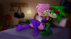 amy_rose animal_ears animal_pussy anthro arms_behind_back arms_tied_behind_back ass balls bedroom big_breasts bikini blue_eyes blush bondage bound bound_to_bed bra breasts crotch_rope crying cute darkman-zero deviantart eulipotyphlan evil_smile gag gagged gloves green_eyes groan grope groping groping_breasts hedgehog helpless inkbunny kidnapped legs looking_back male male/female mammal moaning muffled open_mouth panties purple_bikini purple_underwear pussy rope rope_bondage scourge_the_hedgehog sitting_on_bed socks sonic_(series) struggling tail tape tape_gag thick_arms thick_ass thick_balls thick_body thick_breasts thick_female thick_legs thick_pussy thick_tail tied_arms tied_to_bed tied_up underwear