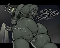 1boy alva_nsfw anthro artist_request ass back_view balls bara bear big_ass big_butt dreadbear five_nights_at_freddy's five_nights_at_freddy's:_help_wanted fnaf gay halloween humanoid inviting inviting_to_sex looking_back male male_only muscular muscular_male nude pecs presenting solo solo_focus sweat thick_ass