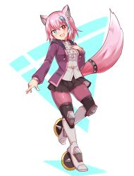 cougar1404 heterochromia pink_hair skirt tagme