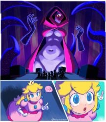 ...? bowser breasts casual clothing cursa female huge_breasts human mario mario_(series) mario_+_rabbids mario_+_rabbids:_sparks_of_hope minus8 navel outerwear pale_skin princess_peach princess_rosalina public rabbid raving_rabbids size_difference tagme underboob video_games