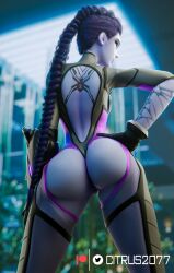 1girls 3d 3d_(artwork) ass big_ass blender blender_(software) citrus2077 curvaceous curvy curvy_female curvy_figure dark_hair female female female_focus female_only long_hair overwatch overwatch_2 purple_skin ripped_clothing ripped_clothing tagme widowmaker