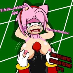 amy_rose anthro armpits big_breasts bodily_fluids breast_grab breast_play breasts crying cum cumshot duo ejaculation female forced genital_fluids hand_on_breast hi_res male male/female paizuri rape sega sex shadow_the_hedgehog sonic_(series) sonic_the_hedgehog_(series) soulyagami64 tears titfuck titjob