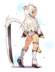 ass cat_ears cat_tail catgirl cougar1404 panties purple_eyes sword tagme white_hair