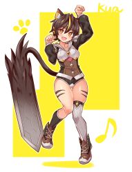 cat_ears cat_tail catgirl cougar1404 cute sword tagme tomboy